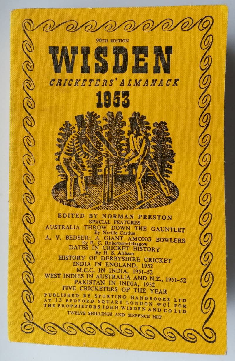 Wisden (1953) 90th Edition ed by Norman Preston (Soft Cover - Very Good Condition)