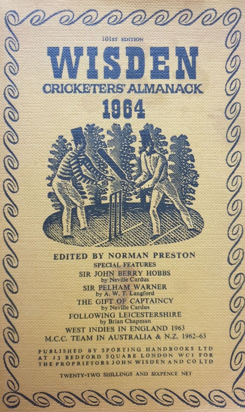 Wisden (1964) 101st Edition ed by Norman Preston (Soft Cover - Good Condition)
