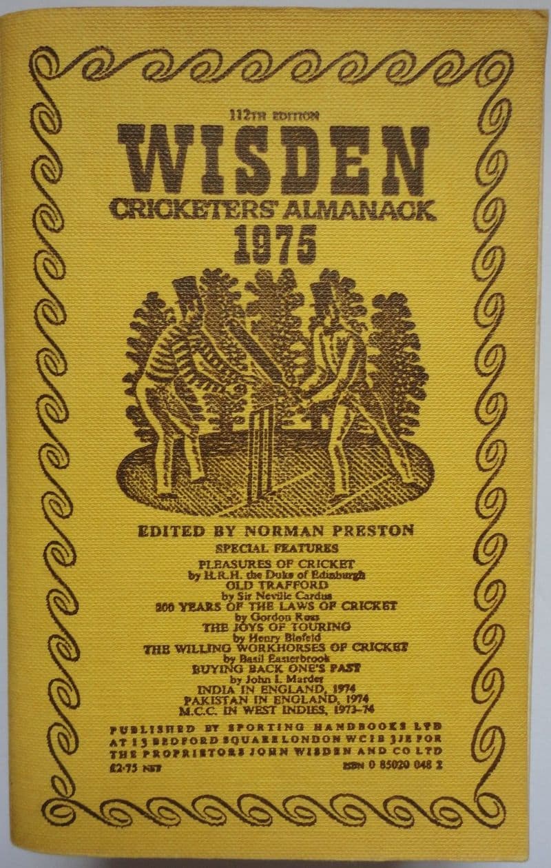 Wisden (1975) 112th Edition ed by Norman Preston (Soft Cover)