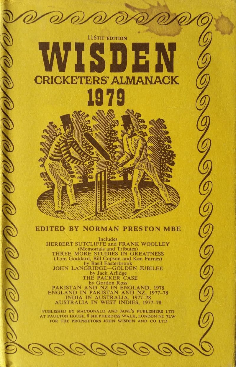 Wisden (1979) 116th Edition ed by Norman Preston (Hard Cover)