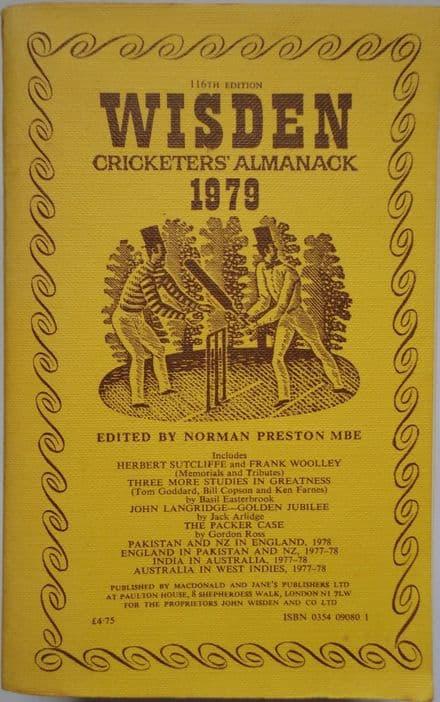 Wisden (1979) 116th Edition ed by Norman Preston (Soft Cover - Good Condition)