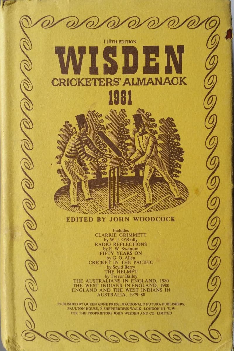 Wisden (1981) 118th Edition ed by Norman Preston (Hard Cover - Fair Condition)