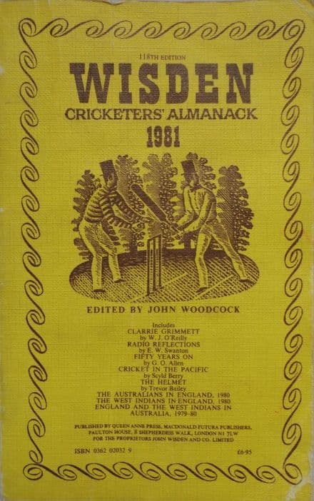 Wisden (1981) 118th Edition ed by Norman Preston (Soft Cover - Fair Condition)
