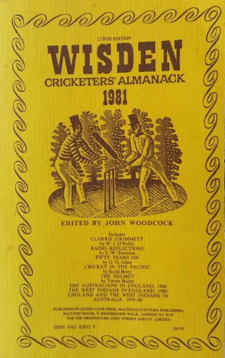 Wisden (1981) 118th Edition ed by Norman Preston (Soft Cover - Good Condition)