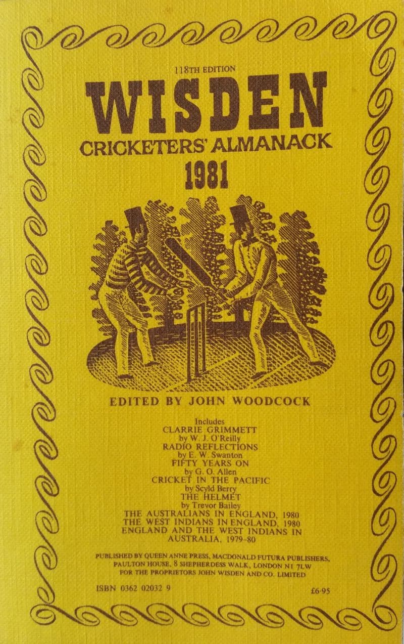 Wisden (1981) 118th Edition ed by Norman Preston (Soft Cover - Good Condition)