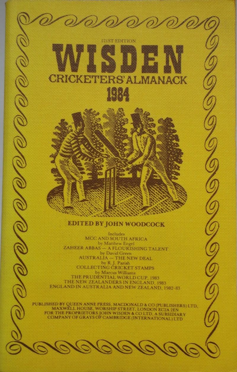 Wisden (1984) 121st Edition ed by Graeme Wright (Soft Cover)