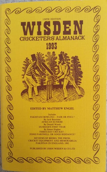 Wisden (1993) 130th Edition ed by Mathew Engel (Soft Cover - Good Condition)