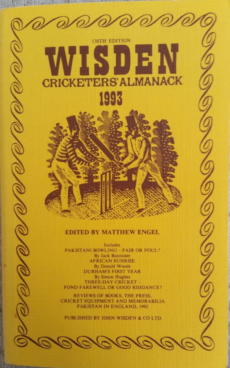 Wisden (1993) 130th Edition ed by Mathew Engel (Soft Cover - Good Condition)