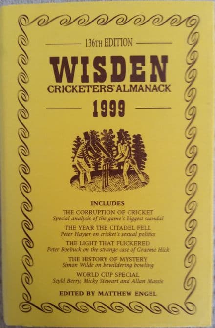 Wisden (1999) 136th Edition ed by Mathew Engel (Hard Cover)