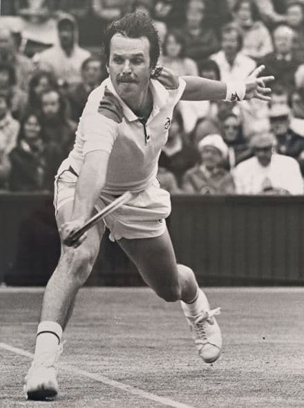 Wojciech Fibak Press Photo (Wimbledon) "Backhand Volley"