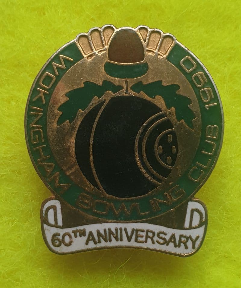 Wokingham Bowling Club 1990 Anniversary Enamel Pin Badge