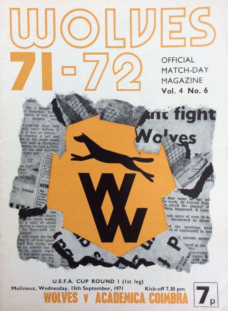 Wolves v Academica Coimbra, UEFA Cup (1971, Sep 15th)