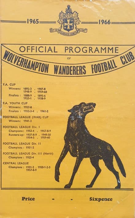 Wolves v Birmingham, Div 2 (1966, Apr 12th)