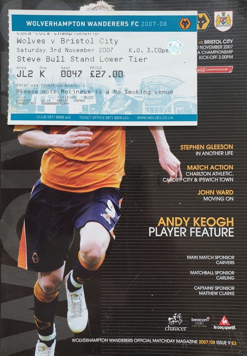 Wolves v Bristol City, Champ (2007, Nov 3rd)
