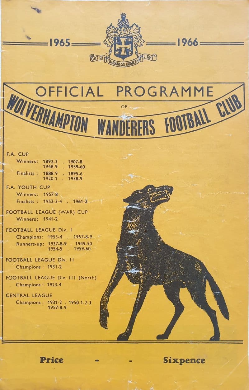 Wolves v Charlton, Div 2 (1965, Nov 13th)