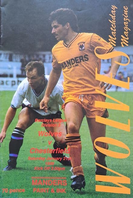 Wolves v Chesterfield, Div 3 (1989, Jan 21st)