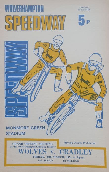 Wolves v Cradley (1971, Mar 26th)