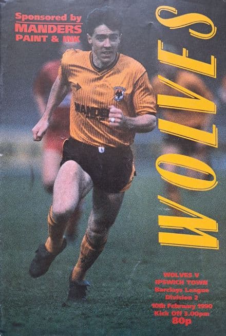 Wolves v Ipswich Town, Div 2 (1990, Feb 10th)