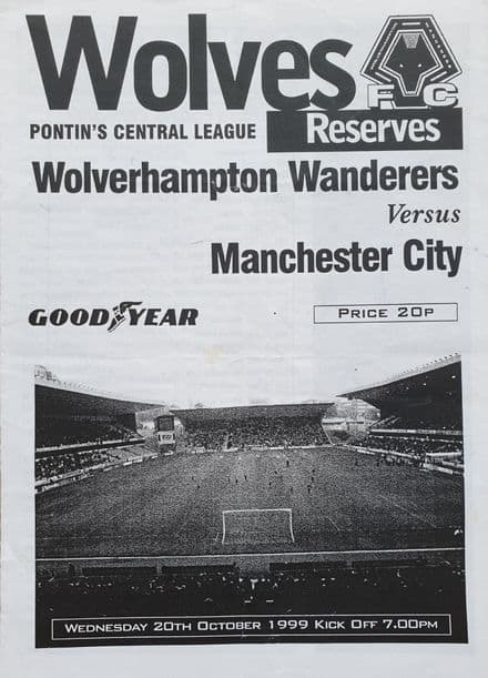 Wolves v Manchester City, Reserve (1999, Oct 20th)