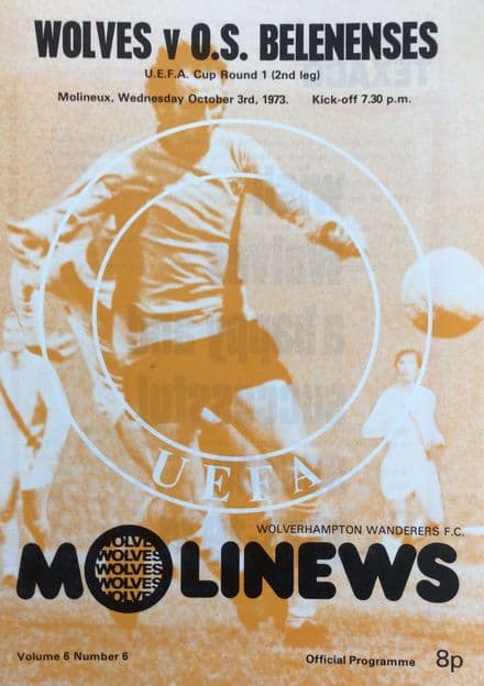 Wolves v OS Belenenses, UEFA Cup (1973, October 3rd)