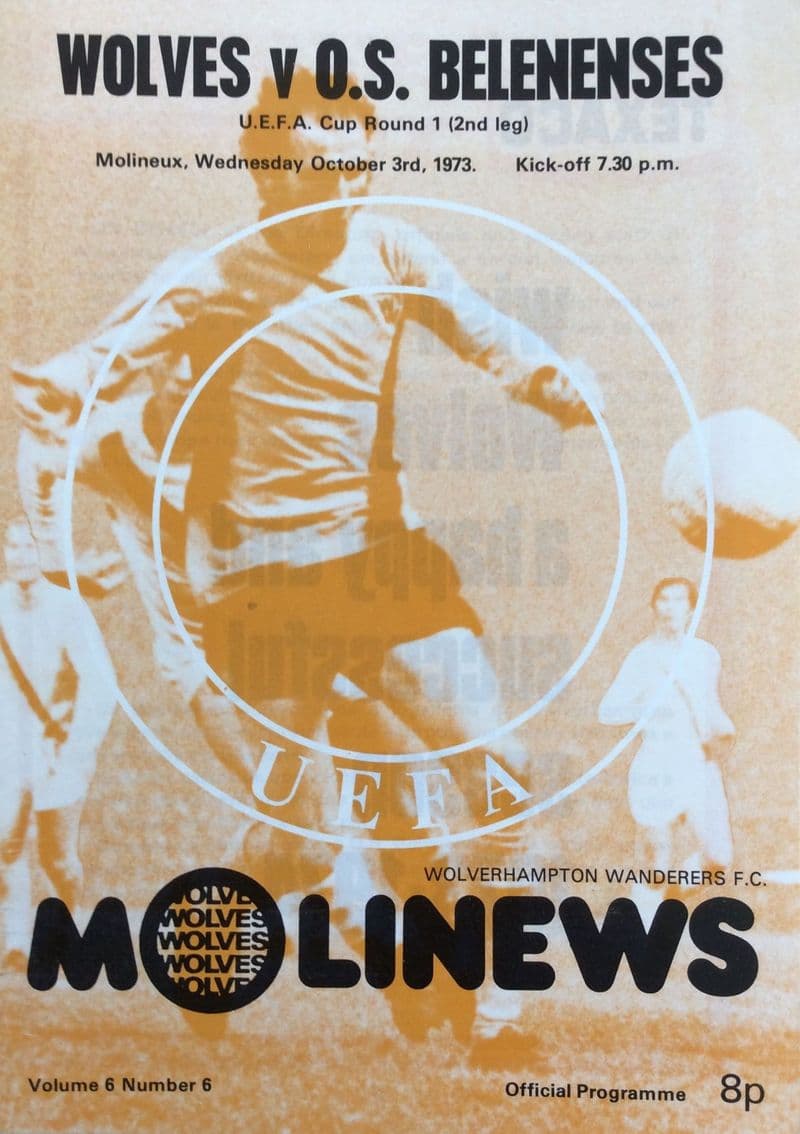 Wolves v OS Belenenses, UEFA Cup (1973, October 3rd)