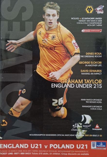 Wolves v Scunthorpe, Champ (2008, Mar 18th)