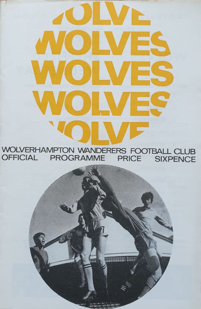 Wolves v Sheffield Wednesday, Div 1 & FLR (1968, Mar 19th)