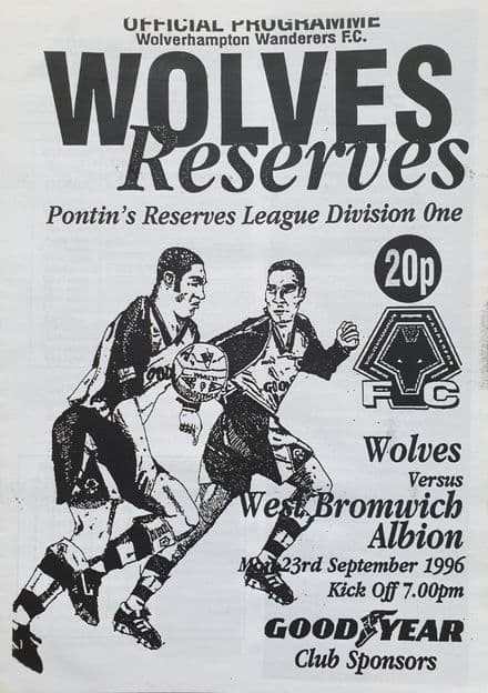 Wolves v WBA, Reserve (1996, Sep 23rd)