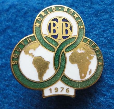 World Bowls 1976 Enamel Pin Badge