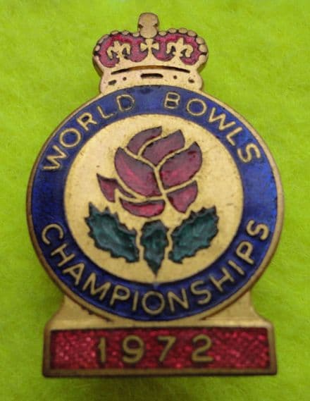 World Bowls Championships 1972 Enamel Pin Badge