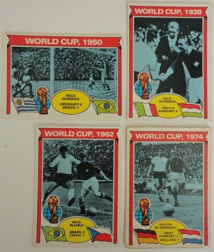 World Cup, Topps Cards x 4 (1978)