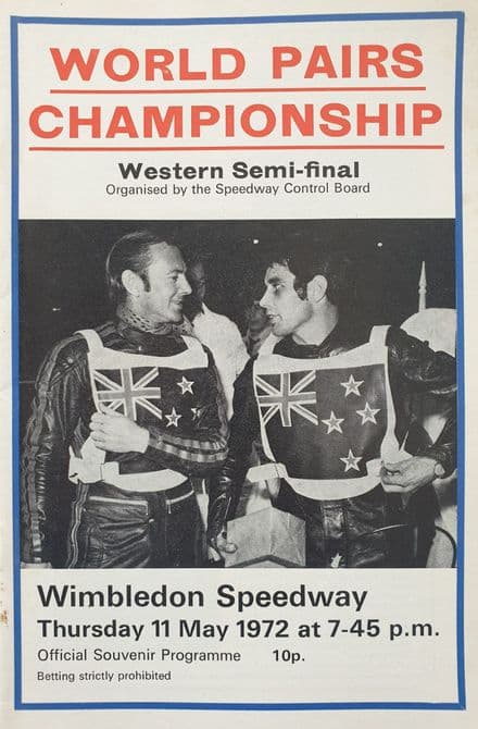 World Pairs Championship Western SF (1972, May 11th)