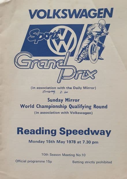 World Speedway Championship Qualifier (1978, May 15th)
