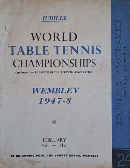 World Table Tennis Championships Programme (1948, Feb 4th-11th)