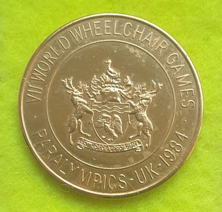 Worldwide Wheelchair Games Paralympics 1984 Commemorative Medal