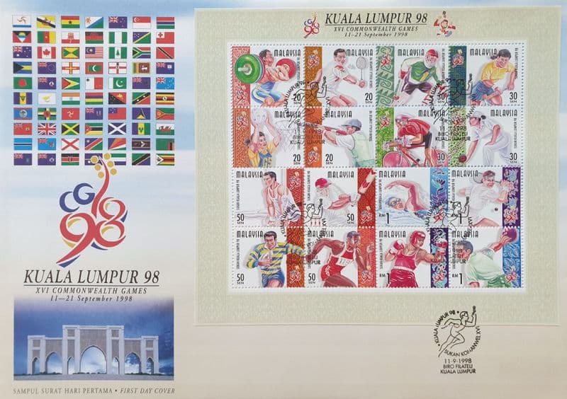 XVI Commonwealth Games Large First Day Cover (1998)