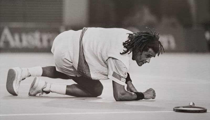 Yannick Noah Press Photo (Melbourne, 1990) 