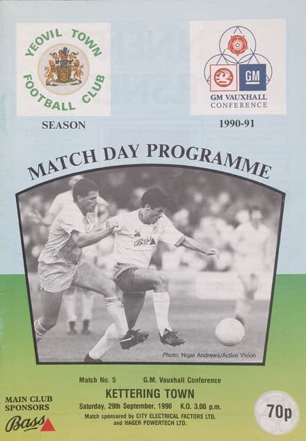 Yeovil v Kettering, Conference (1990, Sep 29th)