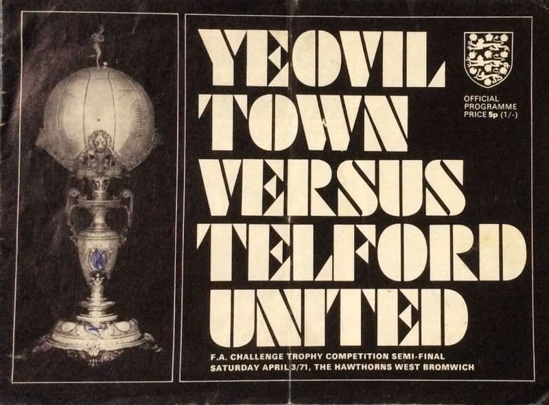 Yeovil v Telford, FA Challenge Trophy SF (1971, April 3rd)