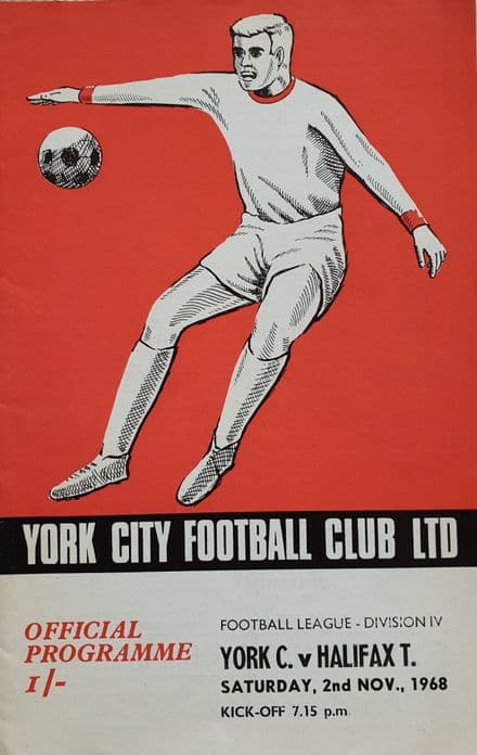 York City v Halifax Town, Div 4 (1968, Nov 2nd)