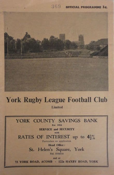 York v Hunslet (1961, Feb 24th)