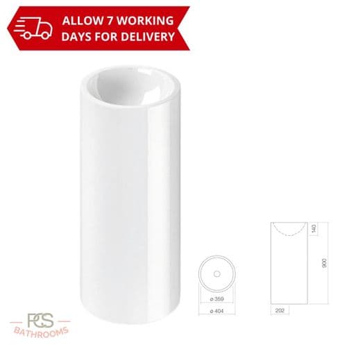 Alape Floorstanding Round Washbasin Without Taphole Or Overflow - Model 4504000000