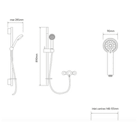 Aqualisa Siren Single Lever Exposed Shower with Adjustable 90mm Harmony Head: Model  SRN001EA