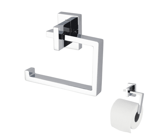 Aqualux Haceka Edge Toilet Roll Holder, Chrome, Wall-Mounted (Model 1143812)