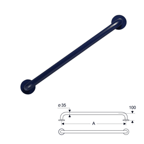 Armitage Shanks Blue Grab Rail - 600mm - Model S645436