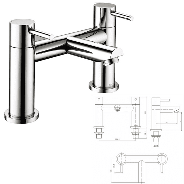 Ideal Standard La Dolce Vita - Mitigeur De Baignoire, Chrome BD666AA