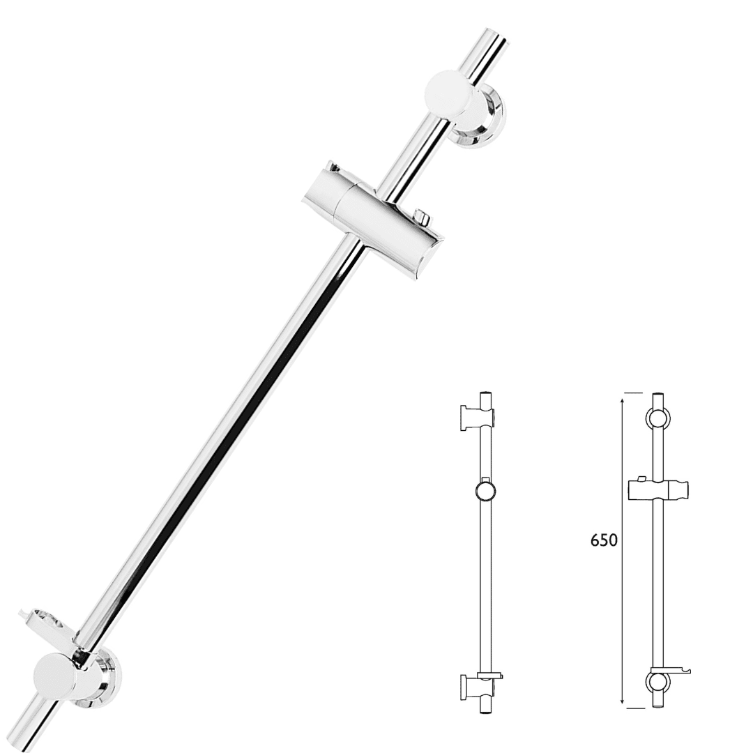 Bristan Cascade Riser Rail With Adjustable Position Bracket Model CAS