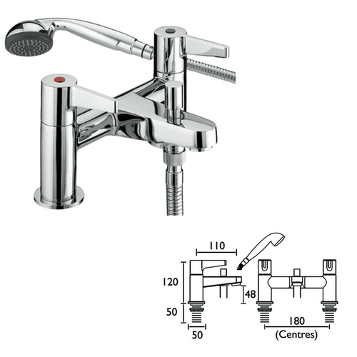 Bristan Thermostatic Lever Bath Shower Mixer - Model DUL BSM C