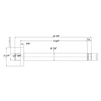Crosswater Ceiling Arm - 198mm - Chrome - Model: PRO689C