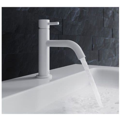 Crosswater M Pro Monobloc Basin Mixer, Matt White, Deck-Mounted (Model PRO110DNW)